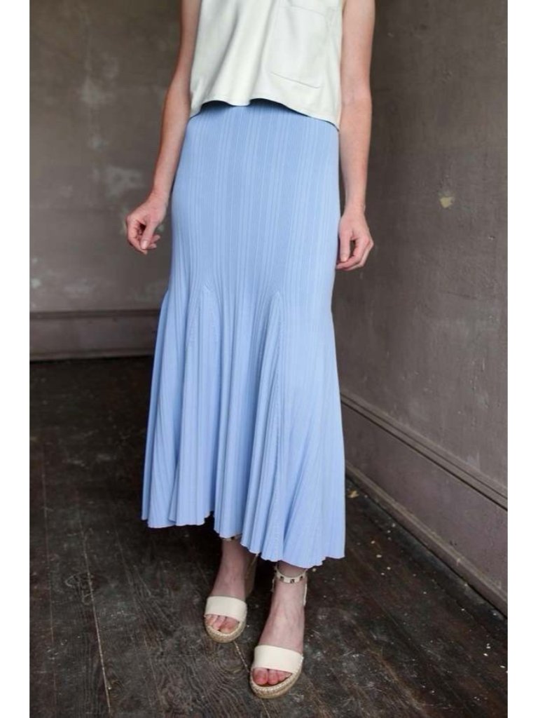 Nwt Cara Cara Dara Skirt In Sky Blue Sz Large Msrp $495